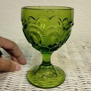 Small uranium glass goblet